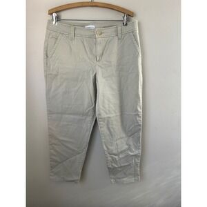 Liz Claiborne Petite Classic Khaki Pants Women's Size 12P Casual Capri Utility